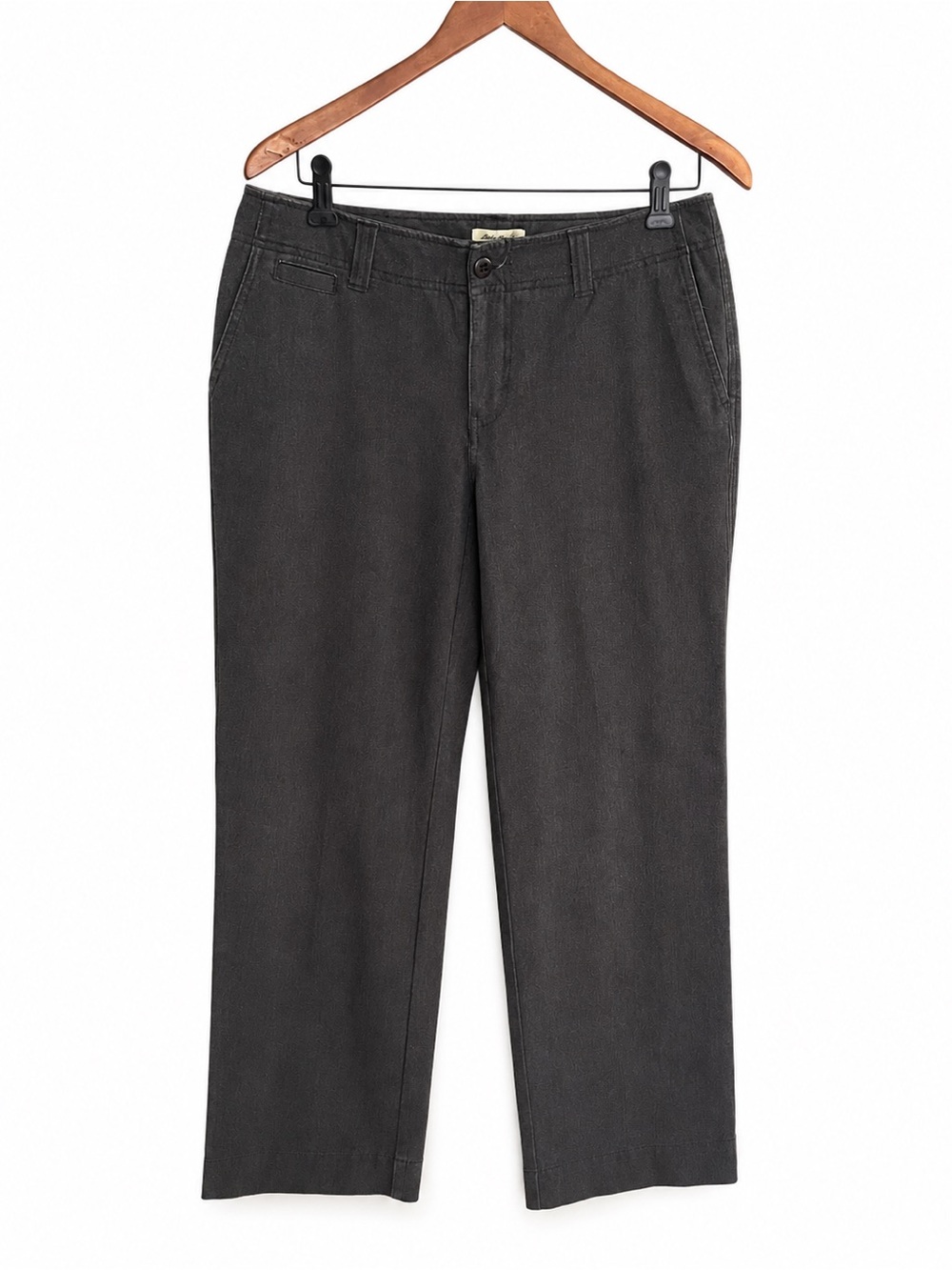 Vintage Eddie Bauer Vashon Dark Gray Charcoal Pants 8 Straight Leg Chino
